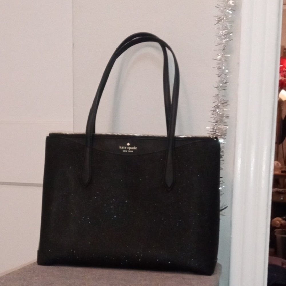 Kate Spade Glitter Black Tote